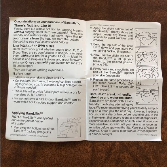 Bare Lifts Instant Breast Lift Shaper Bra Tape - Picture 9 of 9